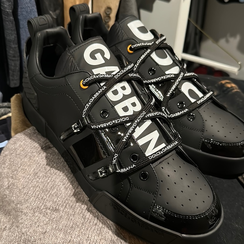 Dolce & Gabbana Men’s Sneakers in calfskin and patent leather